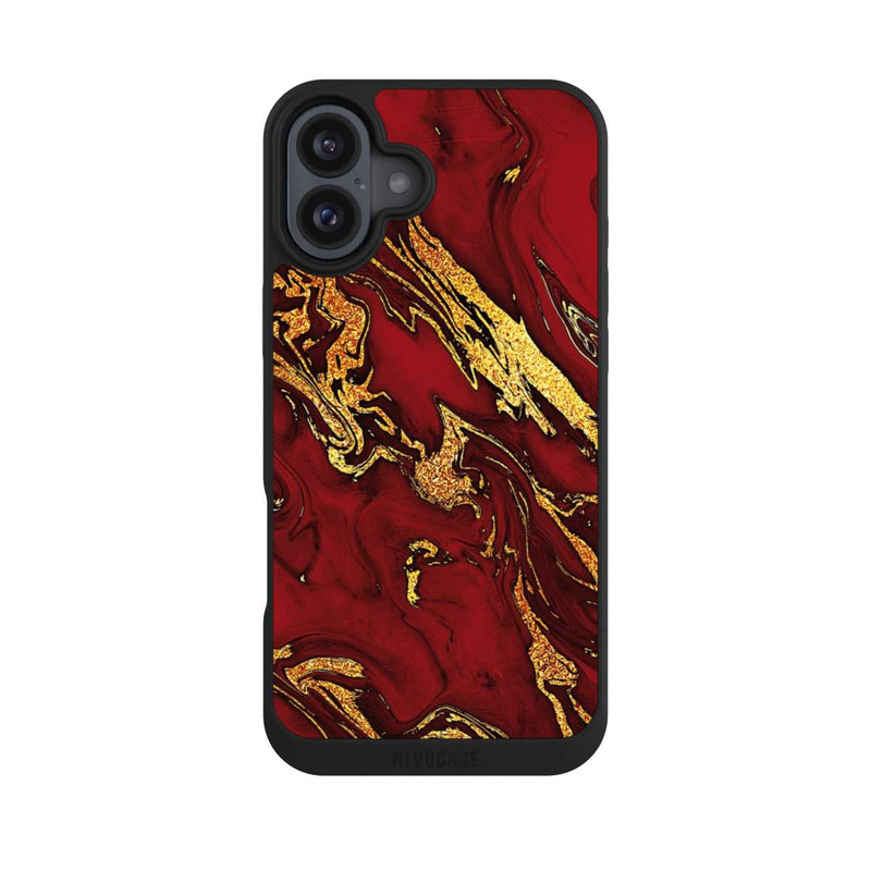 iPhone 16 Plus NIVOpure Rot Gold Marmorlook