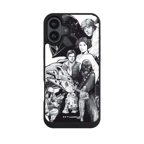 Apple iPhone 16 Plus NIVOpure StarWars Charaktere - Schwarz-Weiß