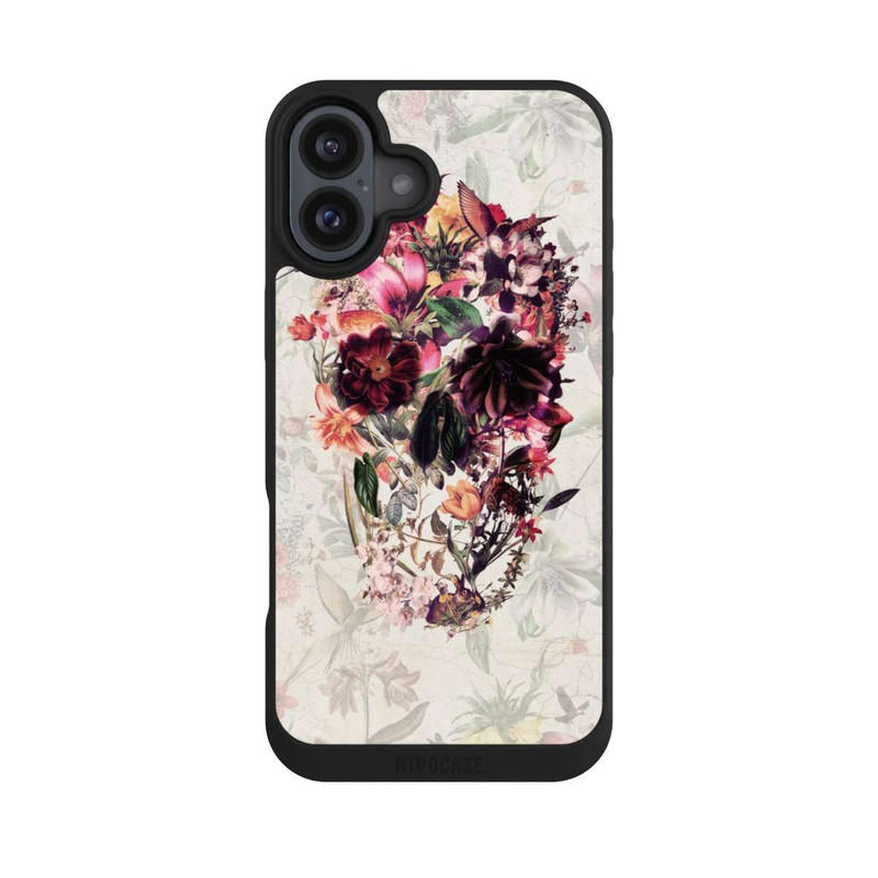 iPhone 16 Plus NIVOpure Blume Vintage Totenkopf