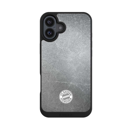 Apple iPhone 16 Plus NIVOpure Classic FCB Logo Small - White on Metal Look