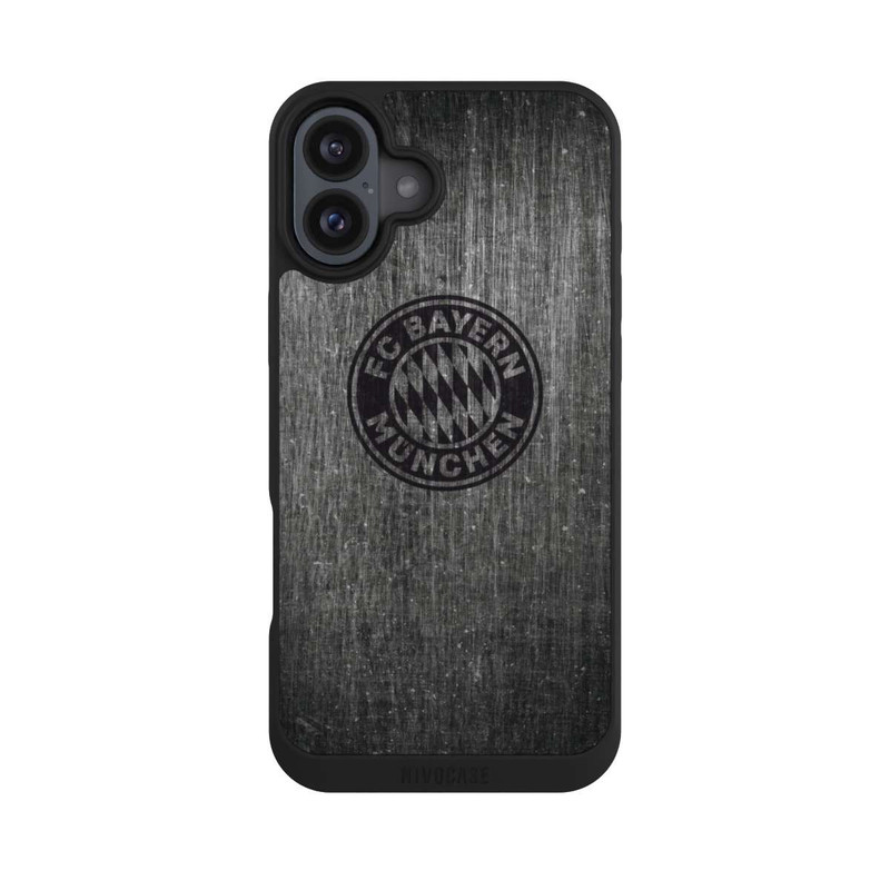 iPhone 16 Plus NIVOpure Metalllook FCB Logo einfarbig