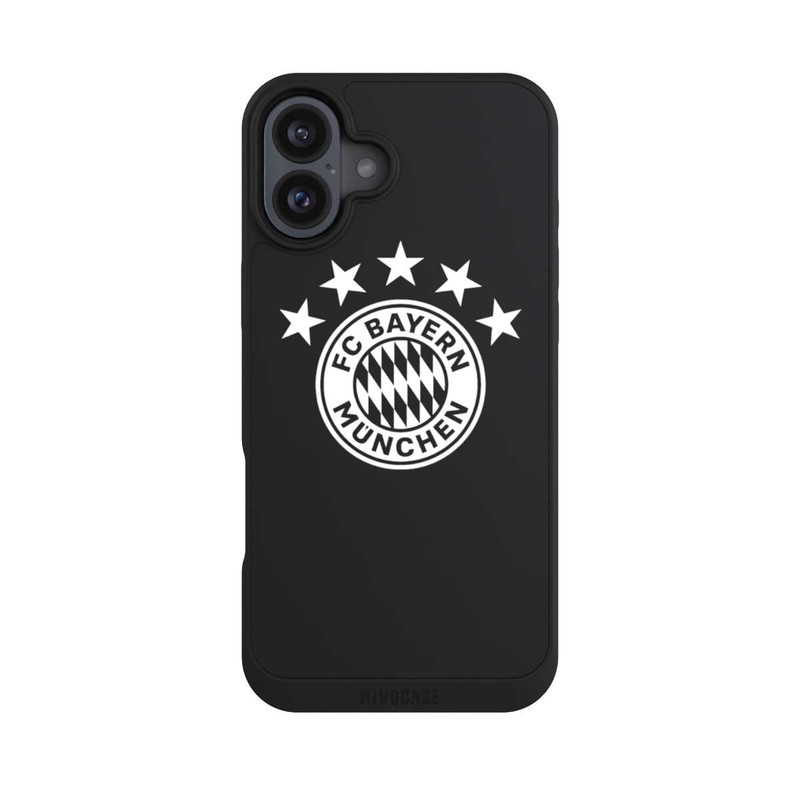 iPhone 16 Plus NIVOpure FCB Logo einfarbig mit Sternen - ohne Hintergrund