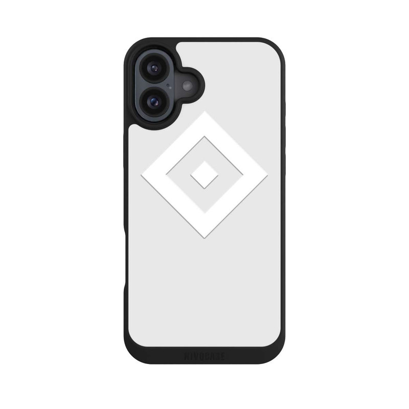 iPhone 16 Plus NIVOpure Logo en forme de losange sur fond gris HSV