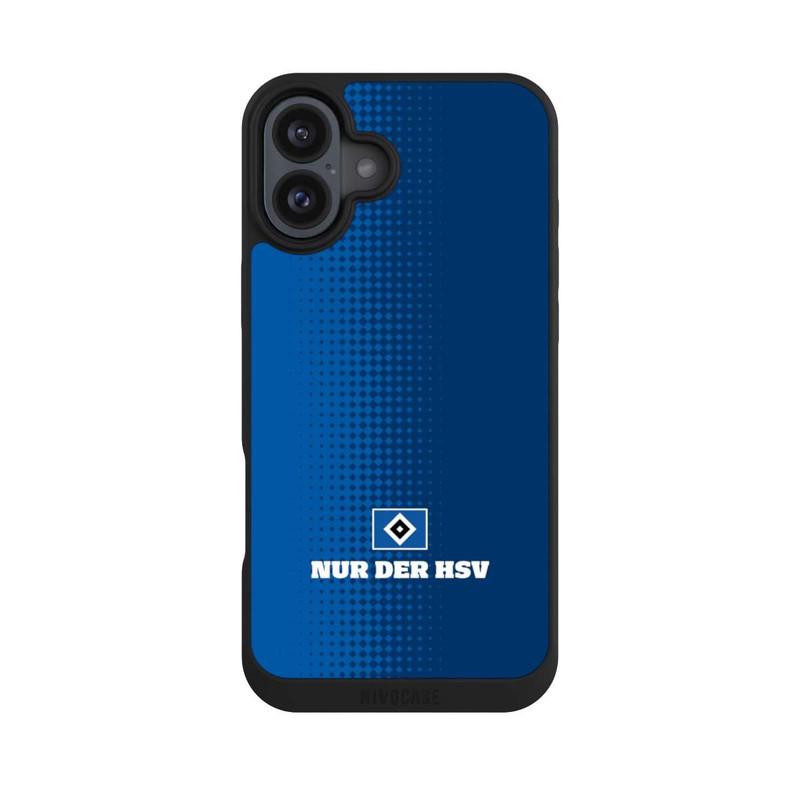 iPhone 16 Plus NIVOpure Nur der HSV - Rautenraster Blau