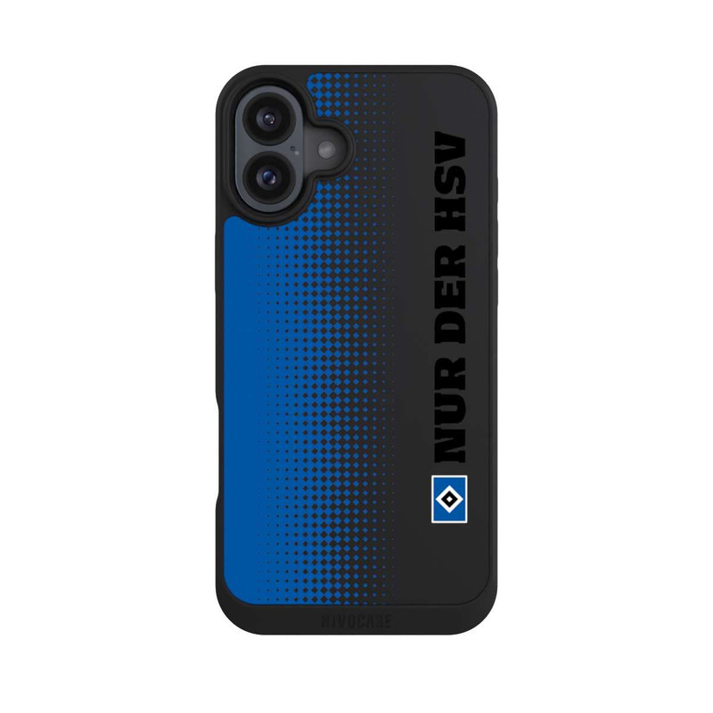 iPhone 16 Plus NIVOpure Nur der HSV - Trame losange bleue - sans fond