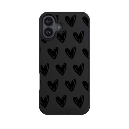 Apple iPhone 16 Plus NIVOpure Herzen Schwarz ohne Hintergrund