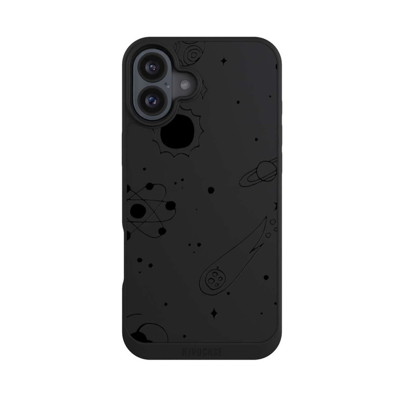iPhone 16 Plus NIVOpure Galaxy Schwarz ohne Hintergrund