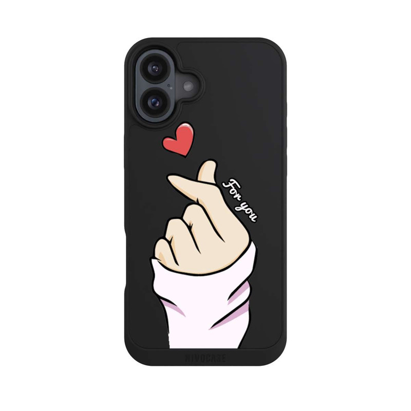 iPhone 16 Plus NIVOpure Finger Hearts ohne Hintergrund