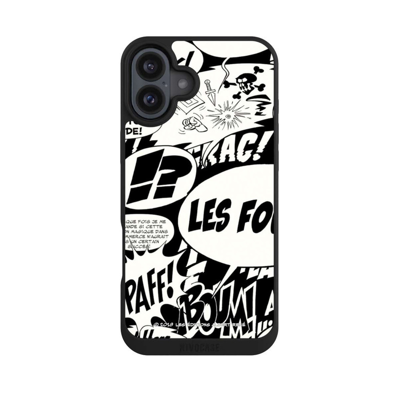 iPhone 16 Plus NIVOpure Sprechblasen Asterix Schwarz