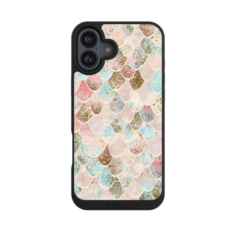 iPhone 16 Plus NIVOpure Glitzer Look Meerjungfrau Muster