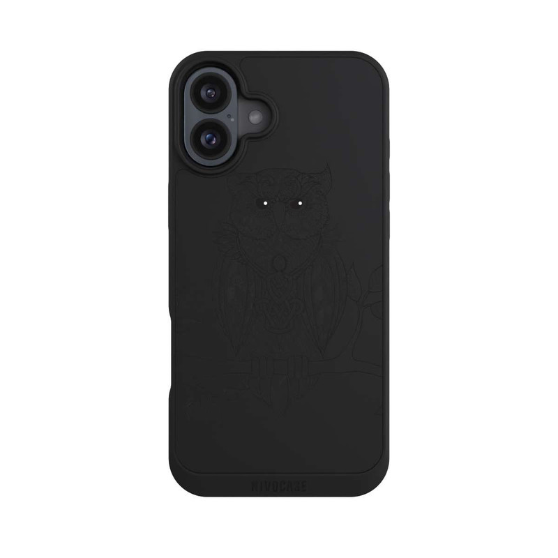 iPhone 16 Plus NIVOpure Eule Mandala ohne Hintergrund