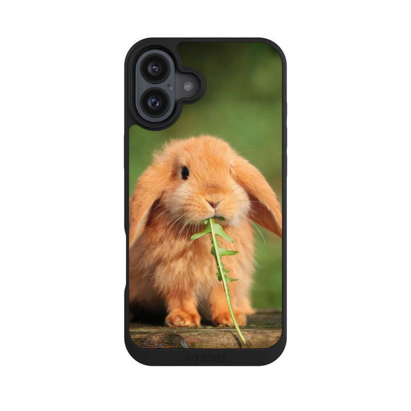 iPhone 16 Plus NIVOpure Kaninchen mit Grünzeug