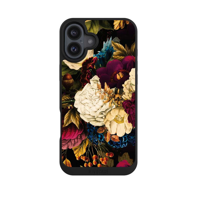 iPhone 16 Plus NIVOpure Dunkle Vintage Blumen