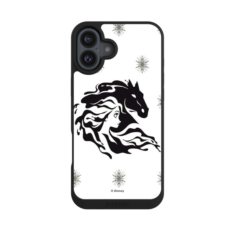 iPhone 16 Plus NIVOpure Elsa Waterhorse Eiskönigin 2 black and white