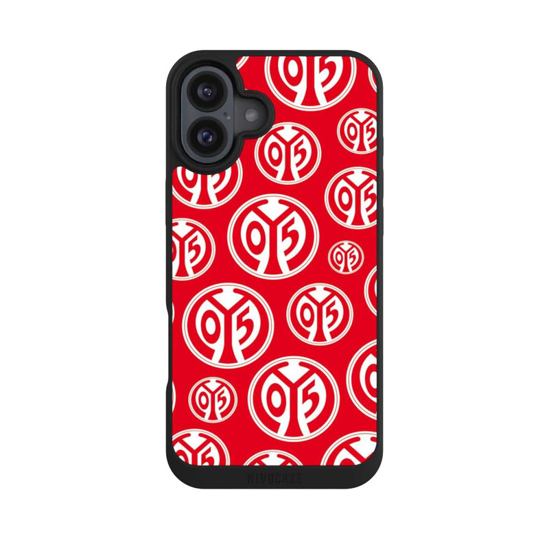 iPhone 16 Plus NIVOpure MZ 05 Logos auf Rot