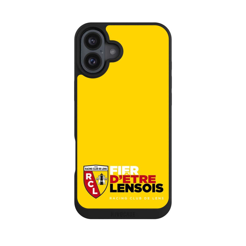 iPhone 16 Plus NIVOpure Fond Logo RCL Jaune