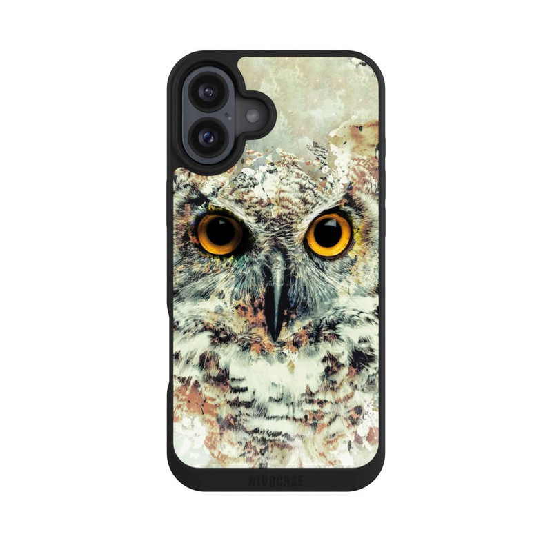 iPhone 16 Plus NIVOpure Hibou aquarelle