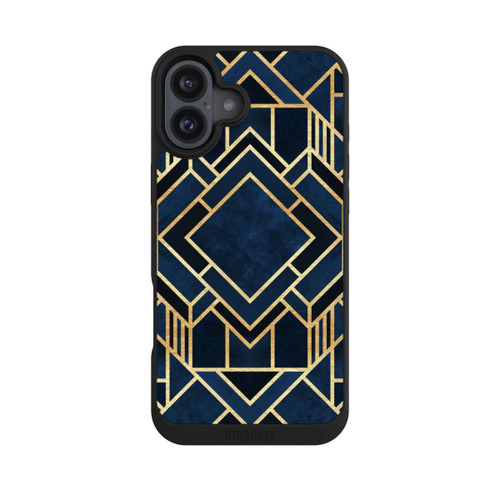 Apple iPhone 16 Plus NIVOpure Impression Art Déco Bleu Or