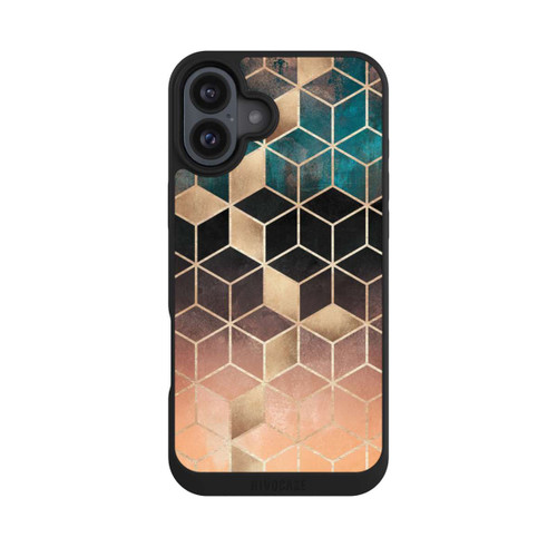 Apple iPhone 16 Plus NIVOpure Cubes de rêve imprimé doré