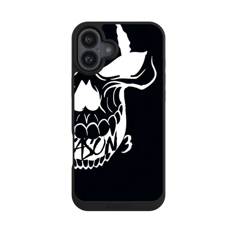 iPhone 16 Plus NIVOpure Schädel Groß Schwarz/Weiß