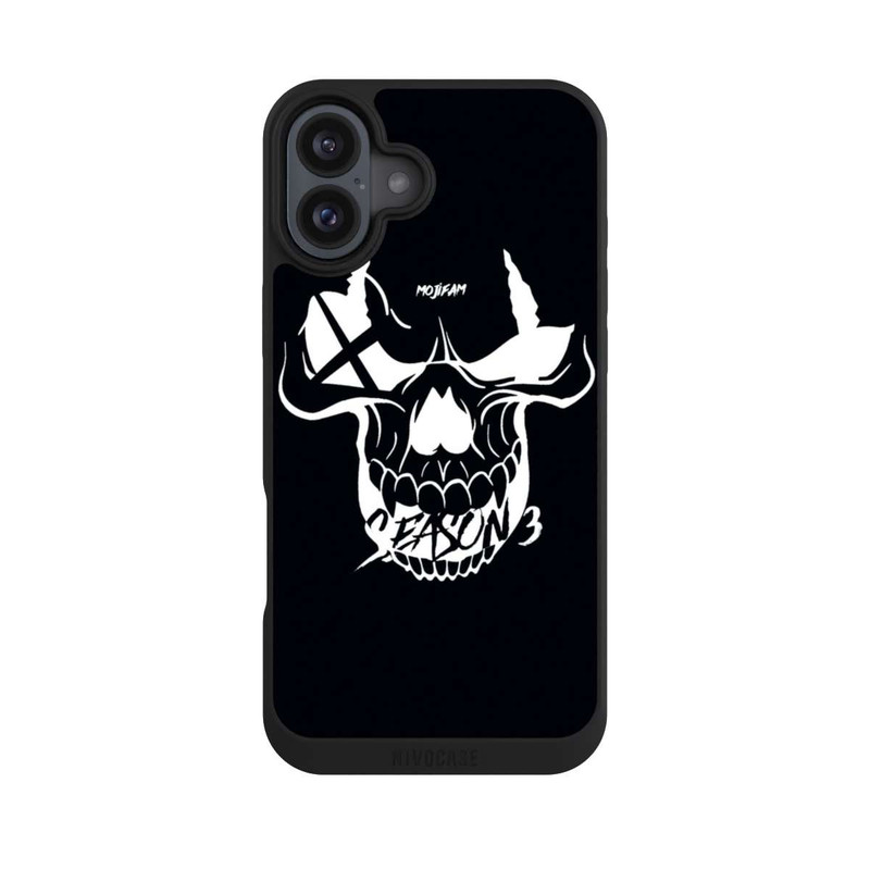 iPhone 16 Plus NIVOpure Schädel Schwarz/Weiß
