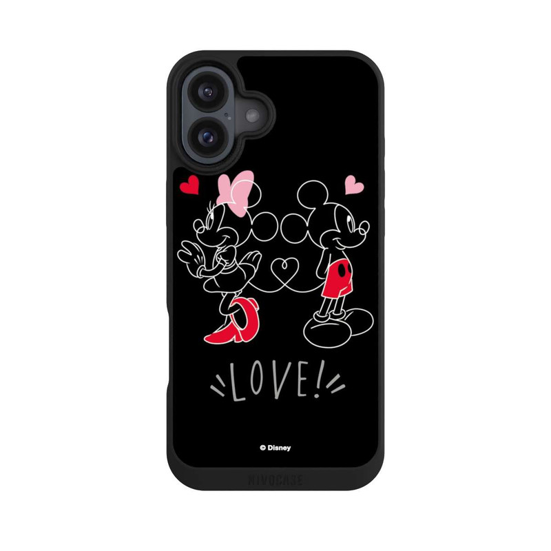 iPhone 16 Plus NIVOpure Souris amoureuse noire