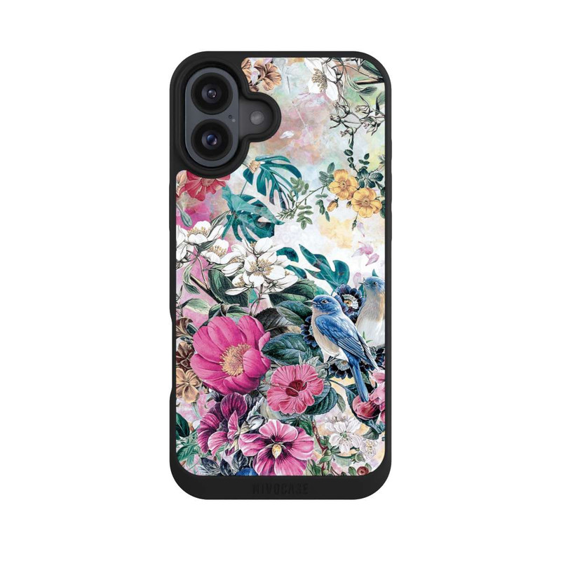 iPhone 16 Plus NIVOpure Vögel und Blumen