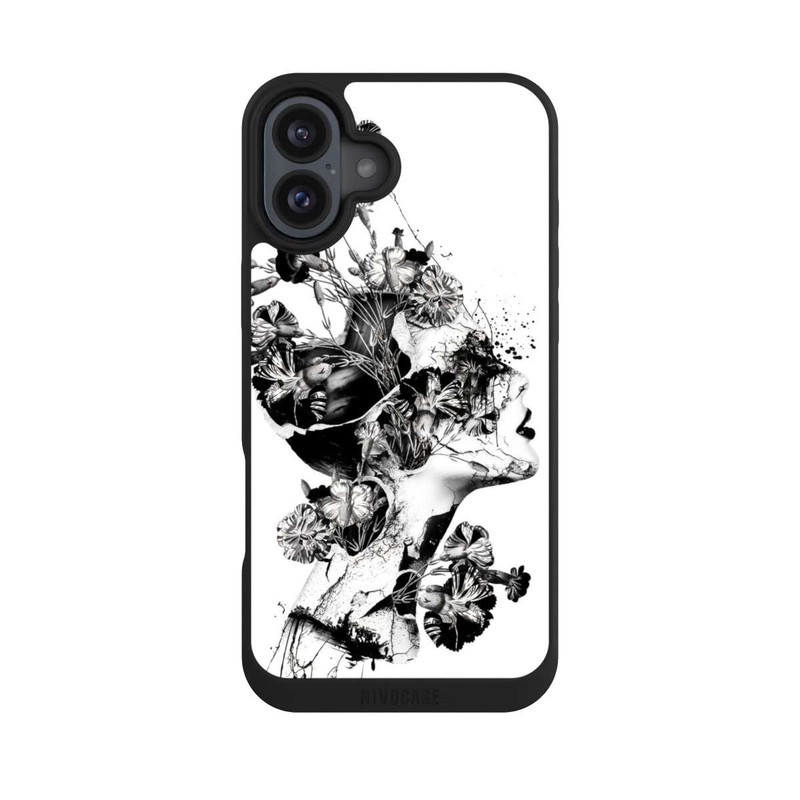 iPhone 16 Plus NIVOpure Brisé Noir/Blanc