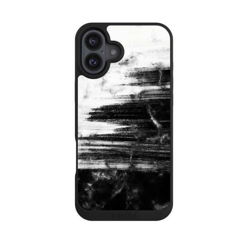 iPhone 16 Plus NIVOpure Gebürsteter monochromer Stein