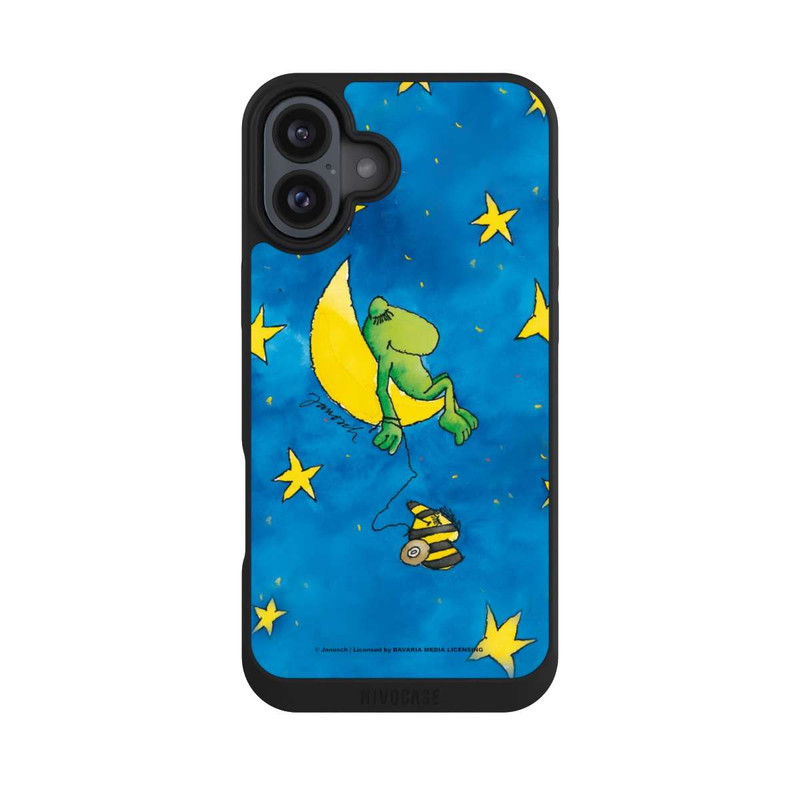 iPhone 16 Plus NIVOpure Frosch und Tigerente Nachtbild