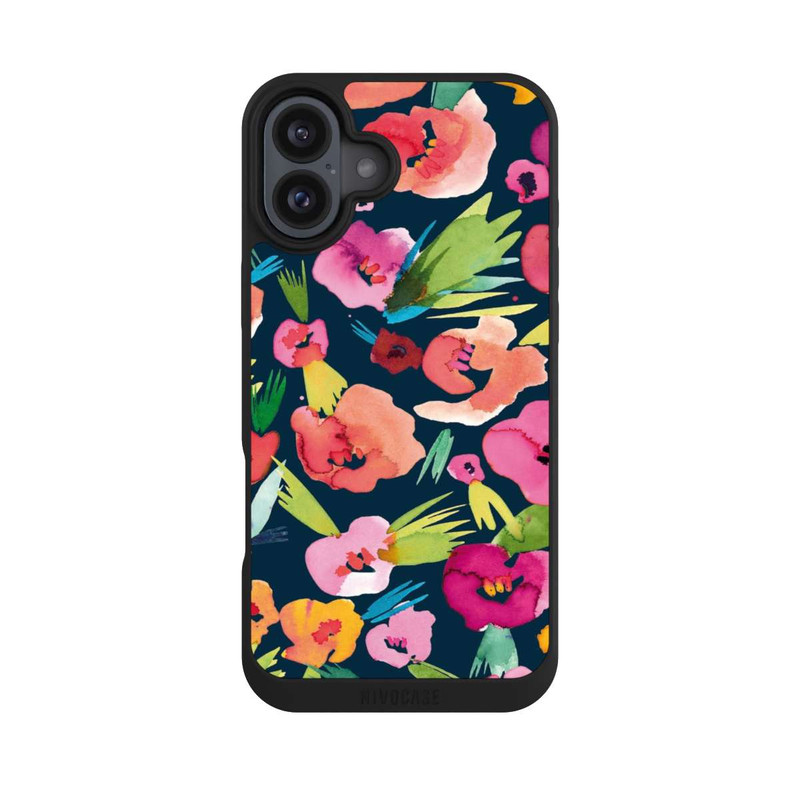 iPhone 16 Plus NIVOpure tropische Blumen aquarell