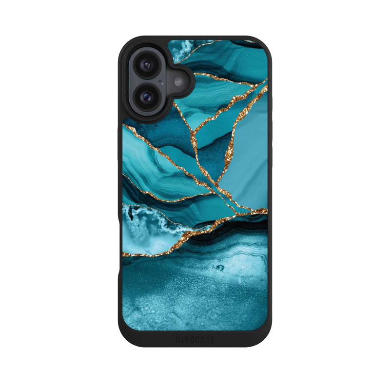 iPhone 16 Plus NIVOpure Marbre Bleu Glacier