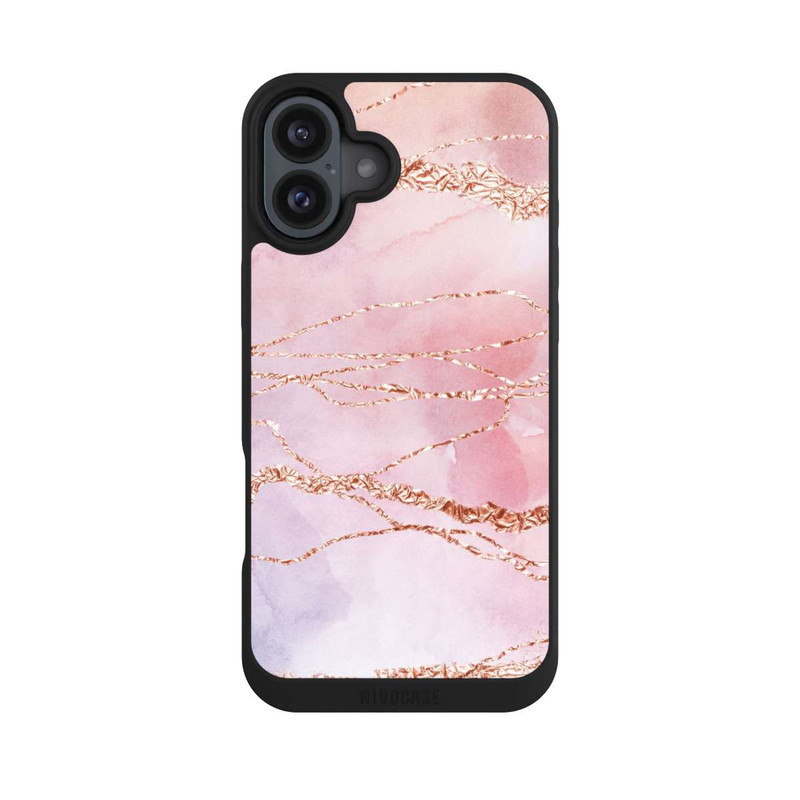 iPhone 16 Plus NIVOpure Glitzer Look Pink Mädchen Marmor