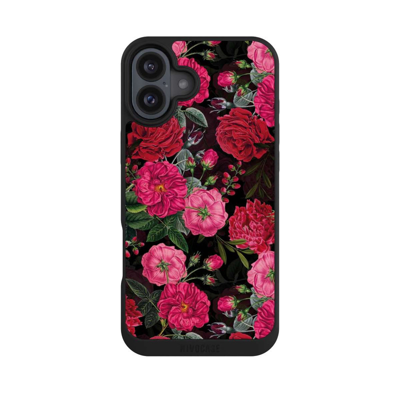 iPhone 16 Plus NIVOpure Pink und Rote Blumen