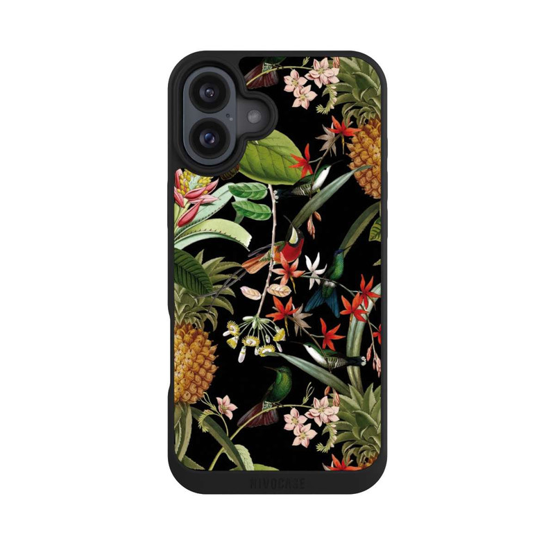 iPhone 16 Plus NIVOpure Exotische Blumen Paradiesvogel