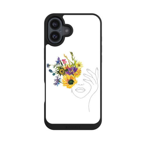 Apple iPhone 16 Plus NIVOpure Line Art Woman sunflowers