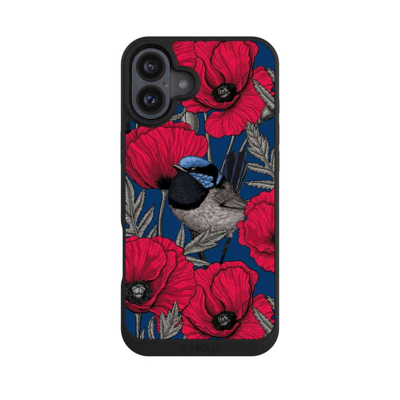 iPhone 16 Plus NIVOpure Zaunkönige und Mohnblumen 2