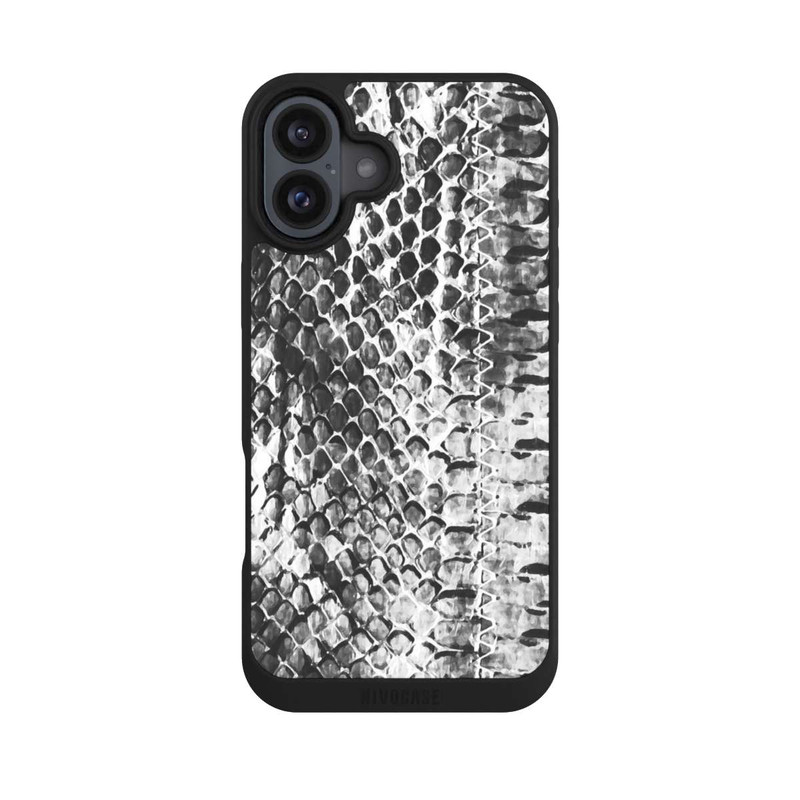iPhone 16 Plus NIVOpure Schlangenmuster in Holzkohle