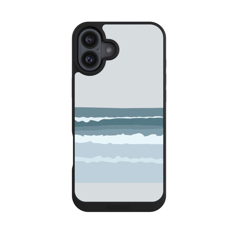 iPhone 16 Plus NIVOpure Abstrakte blaue Wellen