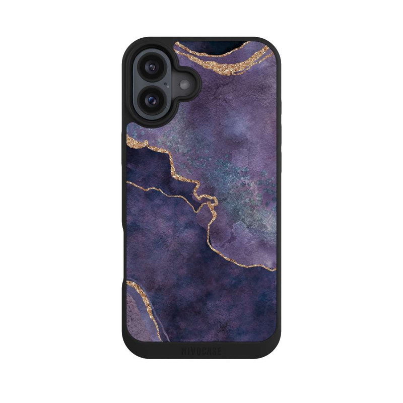 iPhone 16 Plus NIVOpure Lila Edelstein glamourös