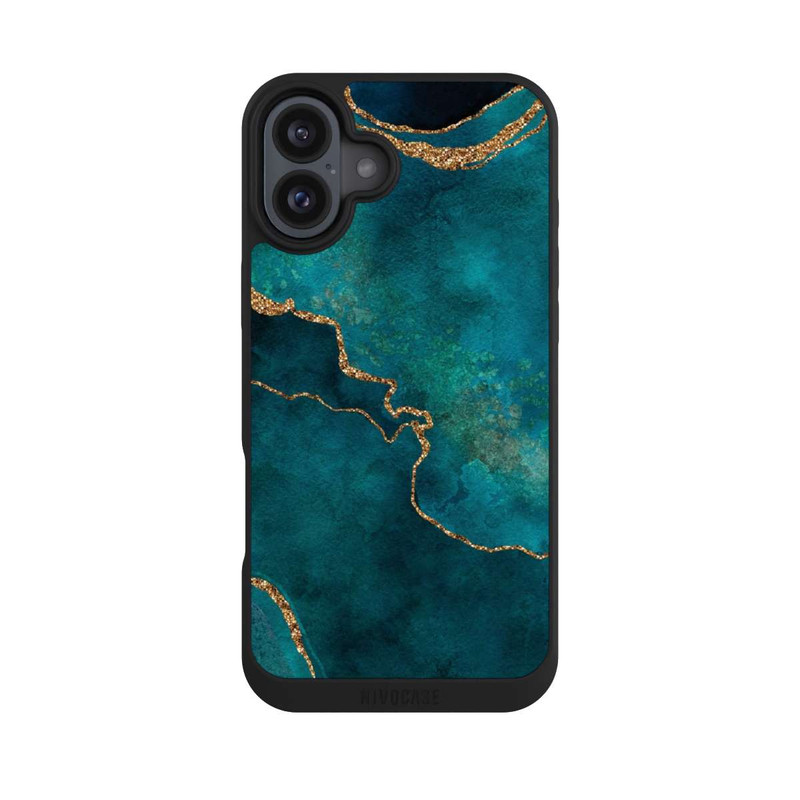 iPhone 16 Plus NIVOpure Edelstein glänzend aquamarin