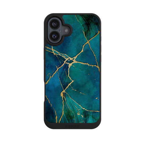 Apple iPhone 16 Plus NIVOpure Mineral glamour blue gold look