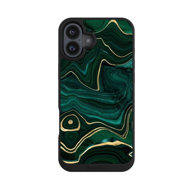 iPhone 16 Plus NIVOpure Malachit Golddruck