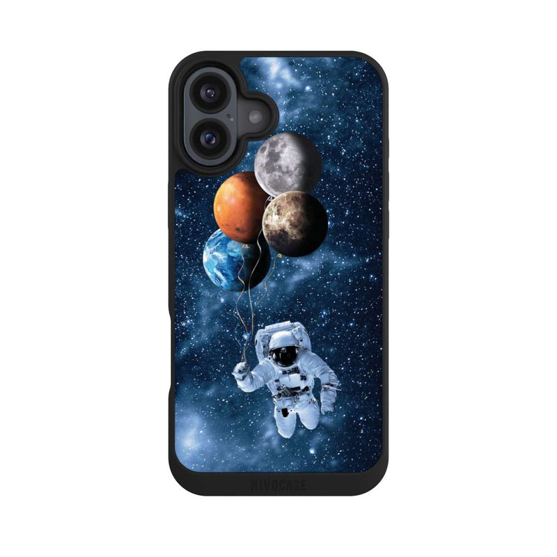 iPhone 16 Plus NIVOpure Astronaut mit Planeten