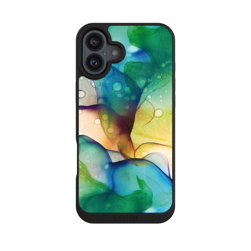 iPhone 16 Plus NIVOpure Flüssige Kunst grüne Wiese