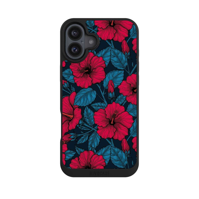iPhone 16 Plus NIVOpure Roter Hibiskus