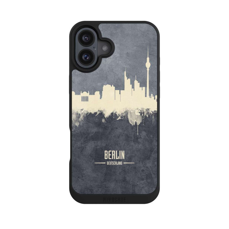 iPhone 16 Plus NIVOpure Berlin Skyline Grau