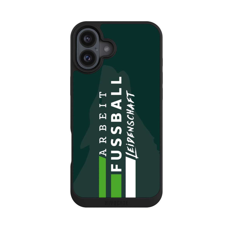 iPhone 16 Plus NIVOpure Arbeit-Fussball-Leidenschaft - Wolf