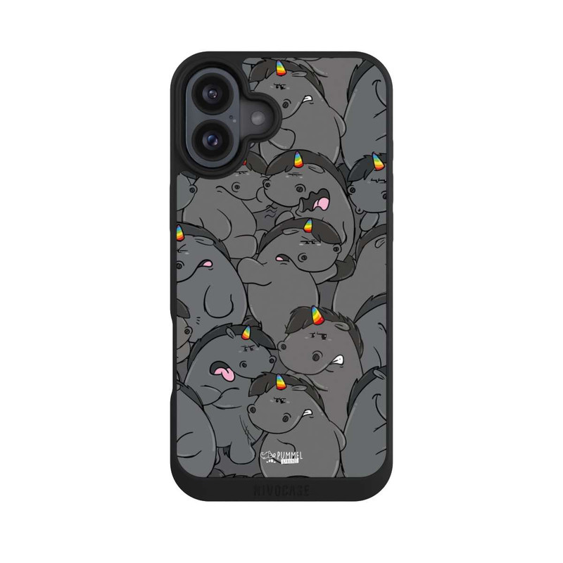 iPhone 16 Plus NIVOpure Grummeleinhorn Allover