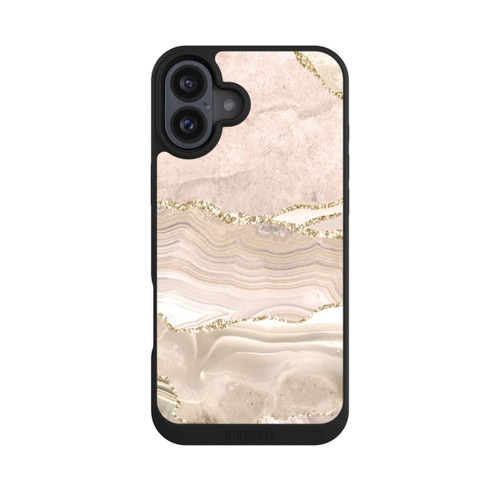 Apple iPhone 16 Plus NIVOpure Marmor rosa-goldene Streifen